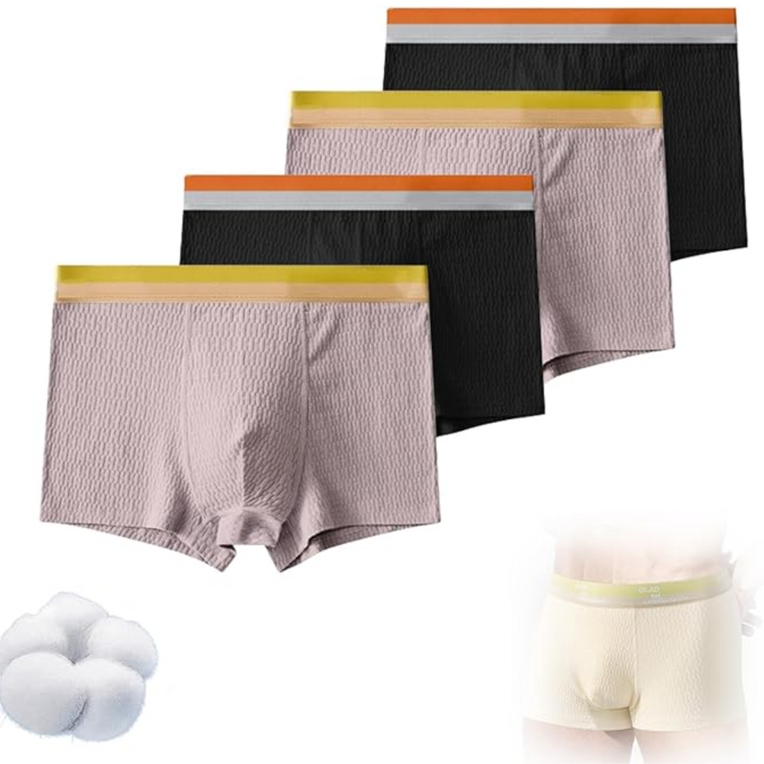 Pack of 6 Men's HygienePro Boxers – Antimicrobial Breathable Underwear